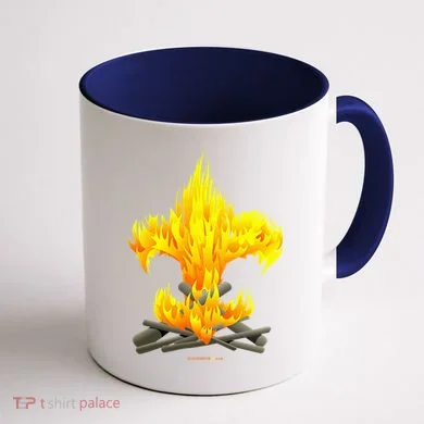 Scout Camp Fire Original Fleurdelis Coffee Mug back