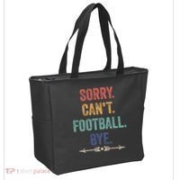 Sorry Can't Football Bye Funny Saying Tote Bag thumb 2