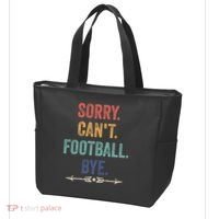 Sorry Can't Football Bye Funny Saying Tote Bag thumb 3