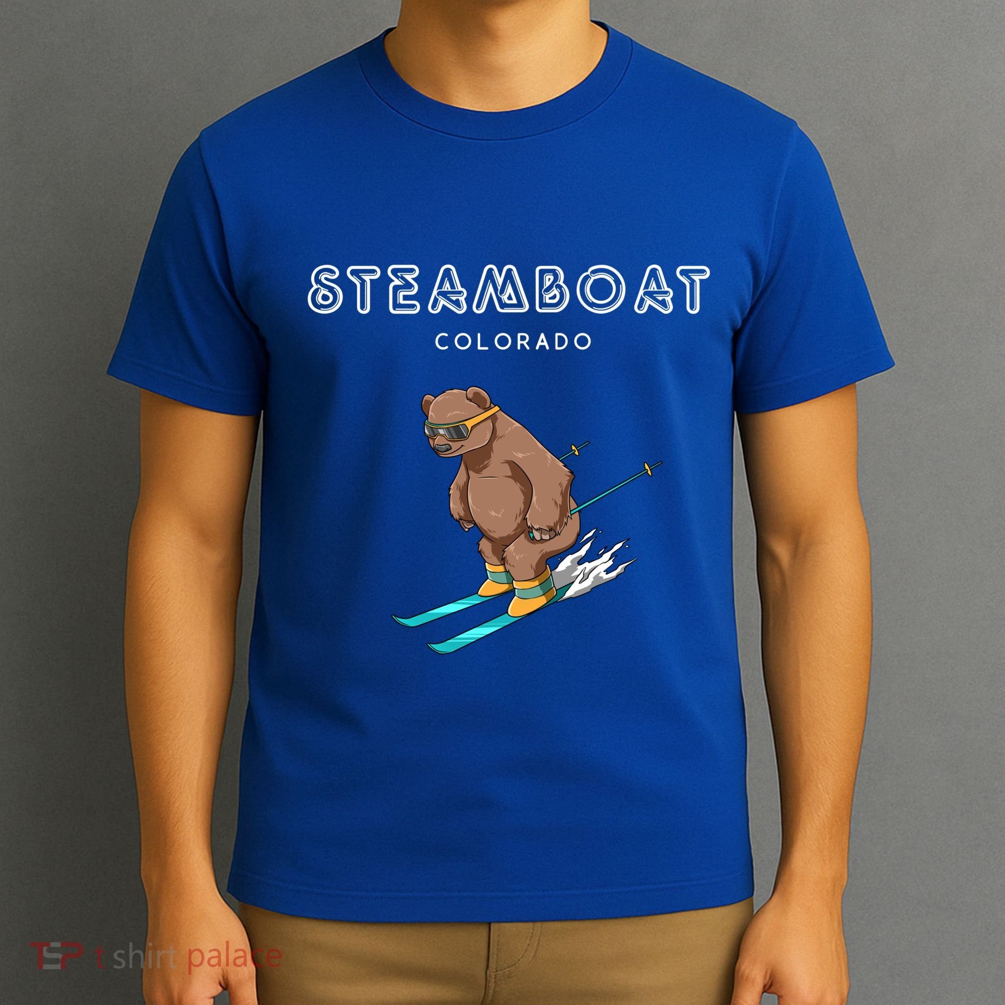 Steamboat Colorado Funny Ski Grizzly Bear Gift T-Shirt