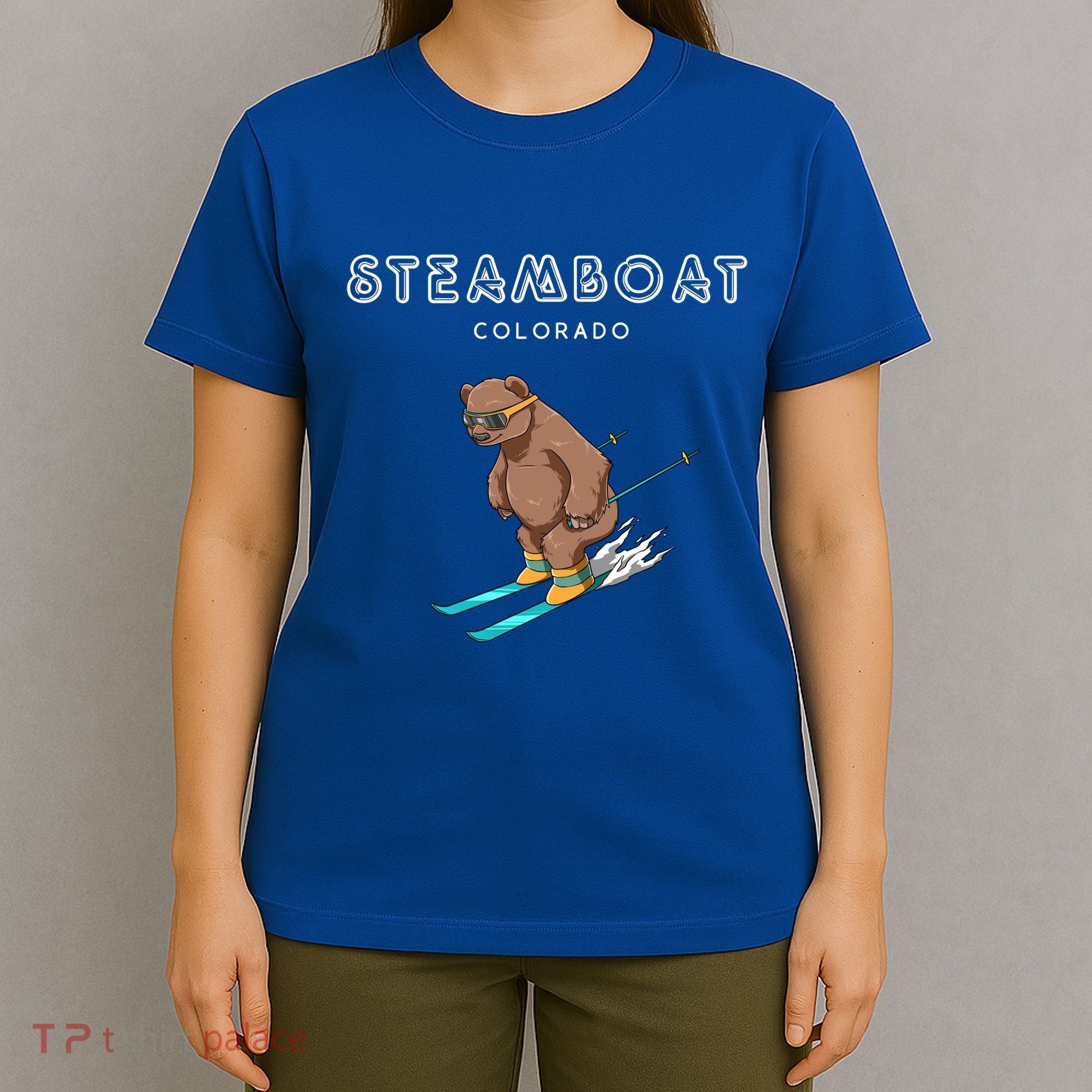 Steamboat Colorado Funny Ski Grizzly Bear Gift T-Shirt