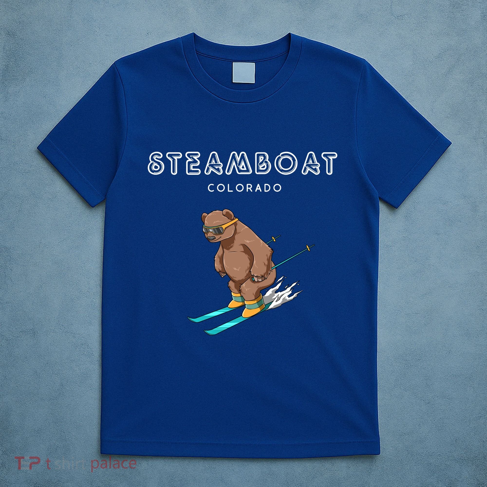 Steamboat Colorado Funny Ski Grizzly Bear Gift T-Shirt