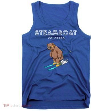 Steamboat Colorado Funny Ski Grizzly Bear Gift Tank Top