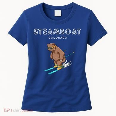 Steamboat Colorado Funny Ski Grizzly Bear Gift Women's T-Shirt