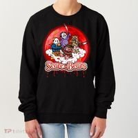 Scary Care Funny Halloween Scare Bears Horror Faces Women's Sweatshirt thumb 0