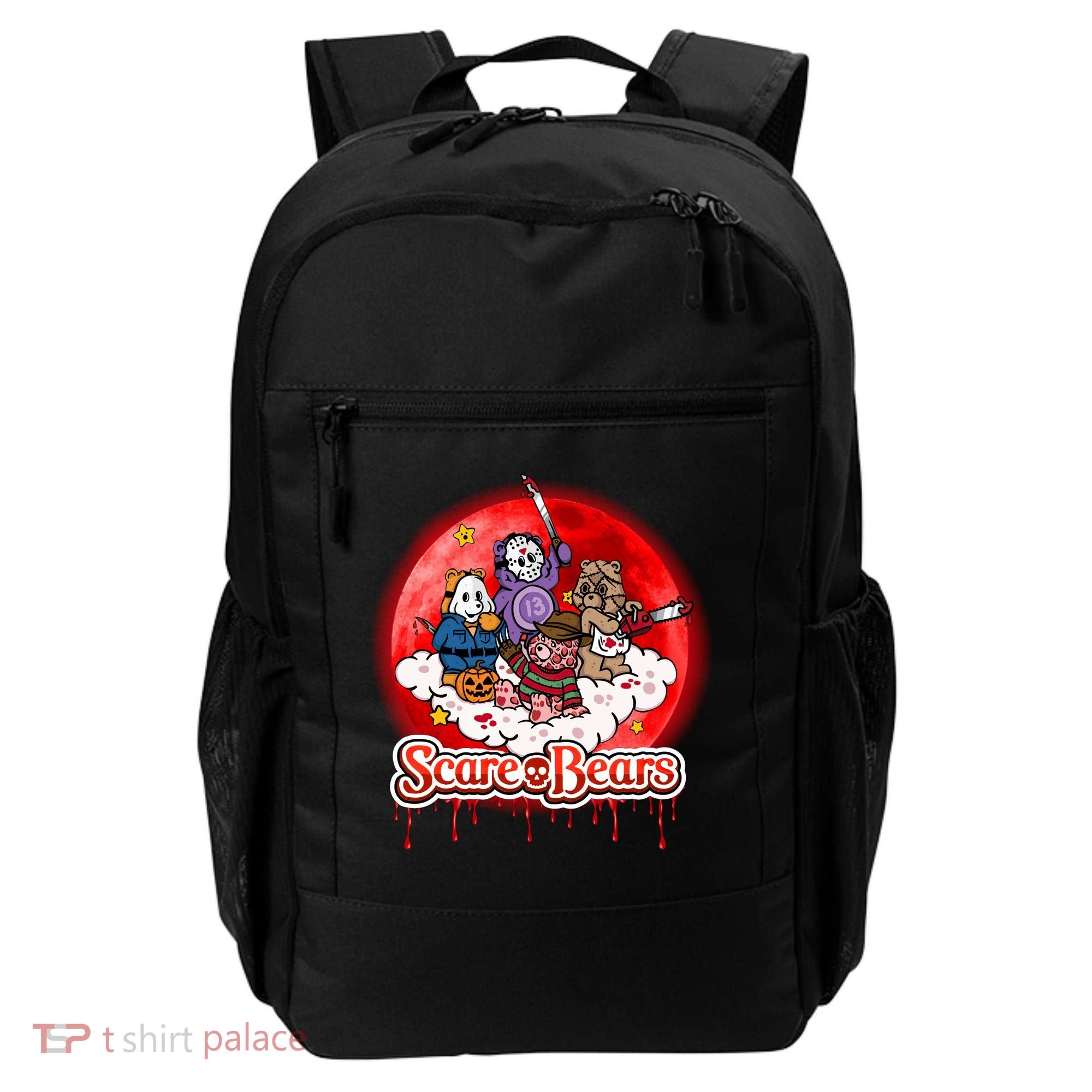 Scary Care Funny Halloween Scare Bears Horror Faces Backpack