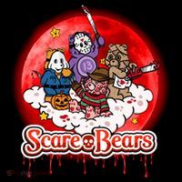 Scary Care Funny Halloween Scare Bears Horror Faces Coaster thumb 2