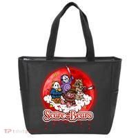Scary Care Funny Halloween Scare Bears Horror Faces Tote Bag thumb 0