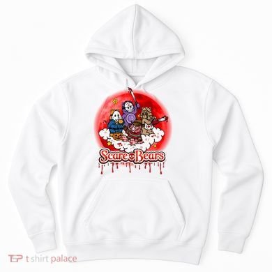 Scary Care Funny Halloween Scare Bears Horror Faces Hoodie