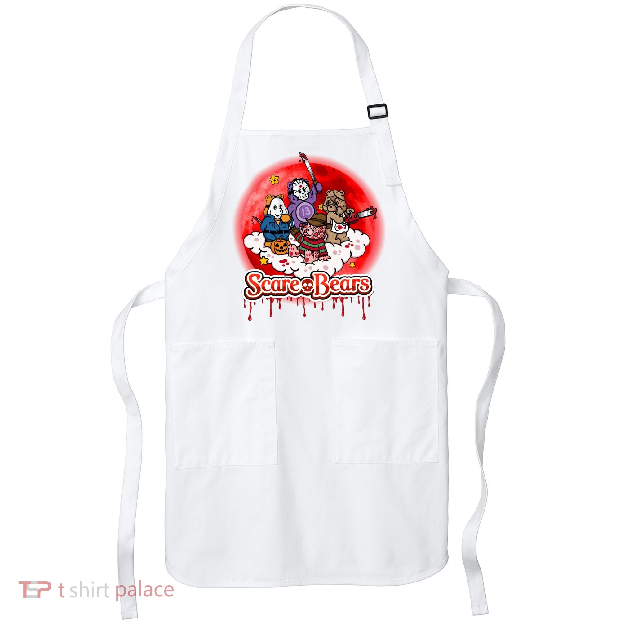Scary Care Funny Halloween Scare Bears Horror Faces Apron