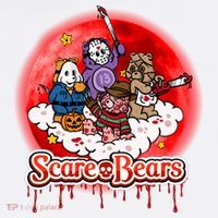 Scary Care Funny Halloween Scare Bears Horror Faces Apron thumb 3
