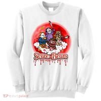 Scary Care Funny Halloween Scare Bears Horror Faces Sweatshirt thumb 0