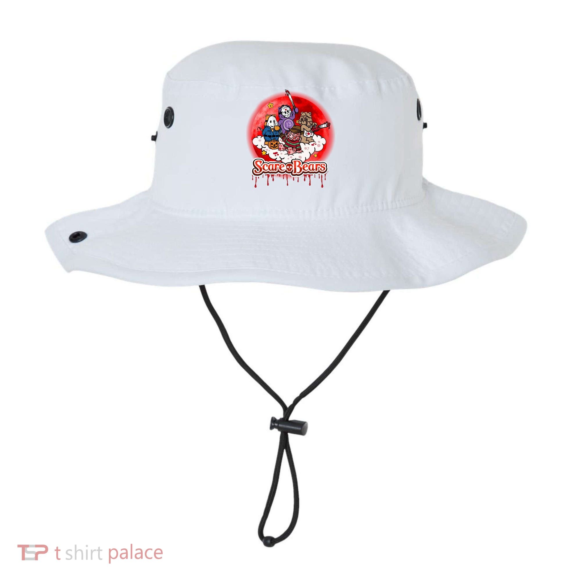 Scary Care Funny Halloween Scare Bears Horror Faces Bucket Hat