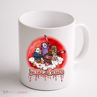 Scary Care Funny Halloween Scare Bears Horror Faces Coffee Mug thumb 1