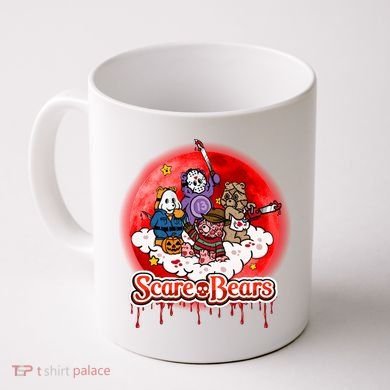 Scary Care Funny Halloween Scare Bears Horror Faces Coffee Mug