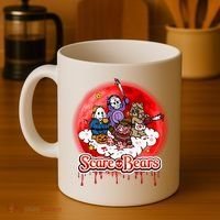 Scary Care Funny Halloween Scare Bears Horror Faces Coffee Mug thumb 4