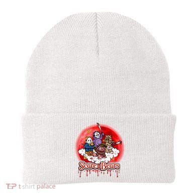Scary Care Funny Halloween Scare Bears Horror Faces Beanie