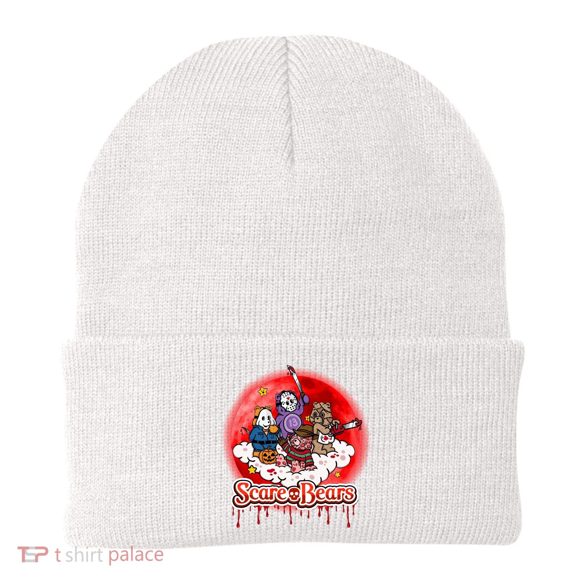 Scary Care Funny Halloween Scare Bears Horror Faces Beanie