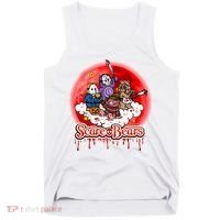 Scary Care Funny Halloween Scare Bears Horror Faces Tank Top thumb 0