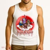 Scary Care Funny Halloween Scare Bears Horror Faces Tank Top thumb 3