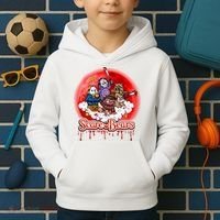 Scary Care Funny Halloween Scare Bears Horror Faces Kids Hoodie thumb 2