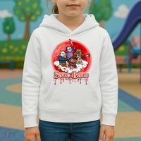 Scary Care Funny Halloween Scare Bears Horror Faces Kids Hoodie thumb 3