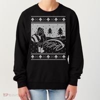 Santa Claus Funny Taking A Leak Ho Ho Ho Tree Snow Ugly Christmas Women's Sweatshirt thumb 0