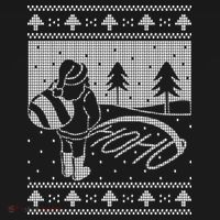 Santa Claus Funny Taking A Leak Ho Ho Ho Tree Snow Ugly Christmas Backpack thumb 2