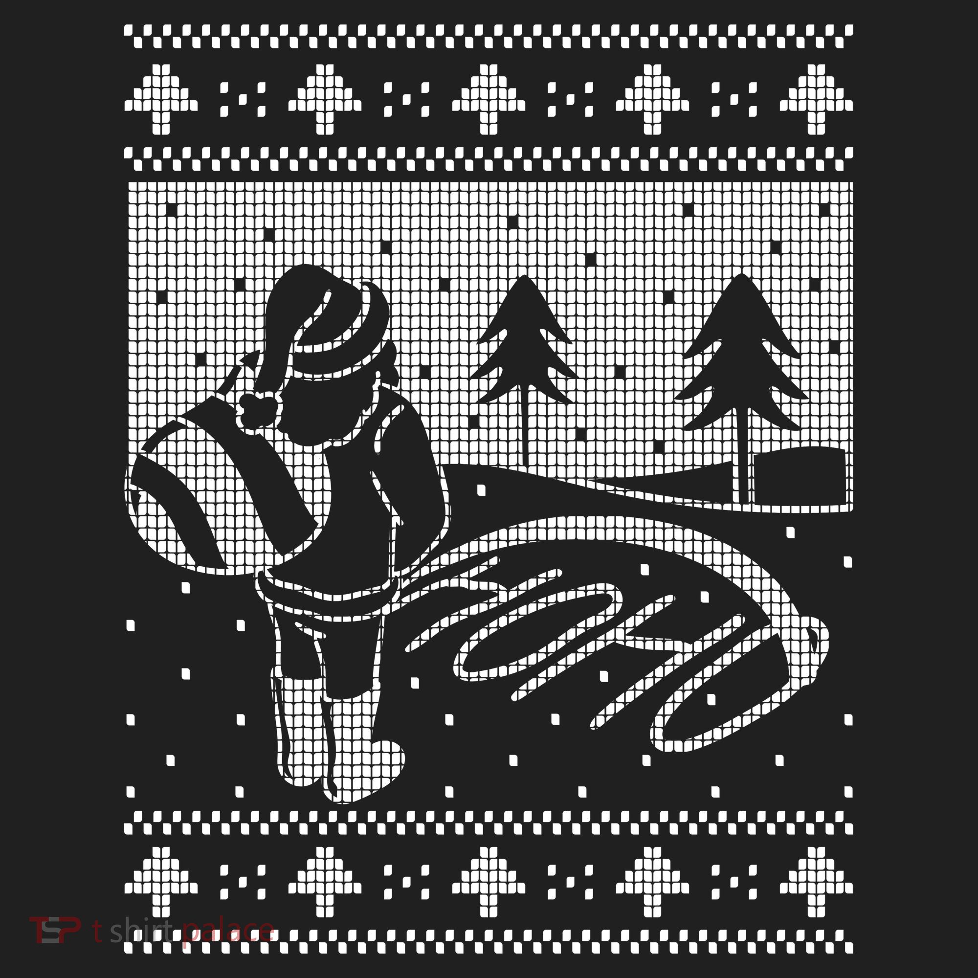 Santa Claus Funny Taking A Leak Ho Ho Ho Tree Snow Ugly Christmas Golf Towel
