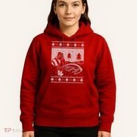 Santa Claus Funny Taking A Leak Ho Ho Ho Tree Snow Ugly Christmas Hoodie thumb 5
