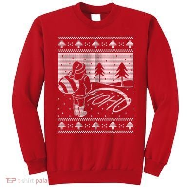 Santa Claus Funny Taking A Leak Ho Ho Ho Tree Snow Ugly Christmas Sweatshirt