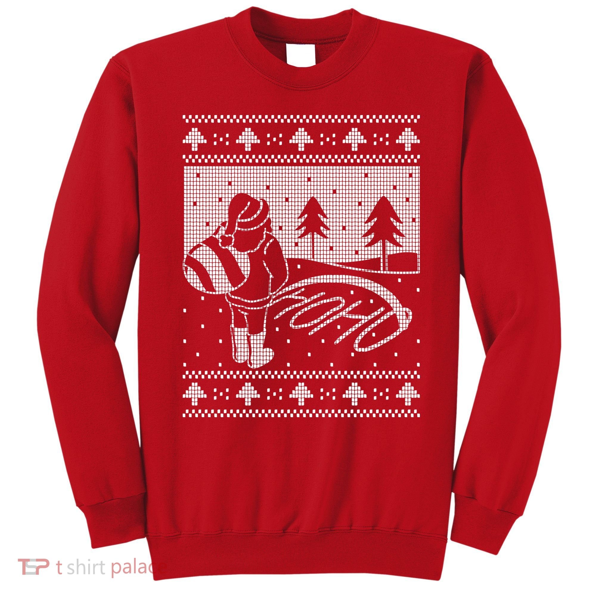 Santa Claus Funny Taking A Leak Ho Ho Ho Tree Snow Ugly Christmas Sweatshirt