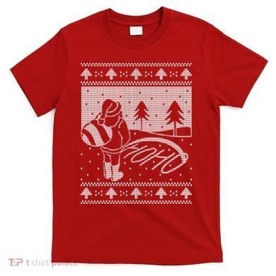 Santa Claus Funny Taking A Leak Ho Ho Ho Tree Snow Ugly Christmas T-Shirt