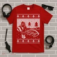 Santa Claus Funny Taking A Leak Ho Ho Ho Tree Snow Ugly Christmas T-Shirt thumb 5