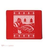 Santa Claus Funny Taking A Leak Ho Ho Ho Tree Snow Ugly Christmas Mousepad thumb 0