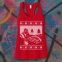 Santa Claus Funny Taking A Leak Ho Ho Ho Tree Snow Ugly Christmas Women's Tank Top thumb 3
