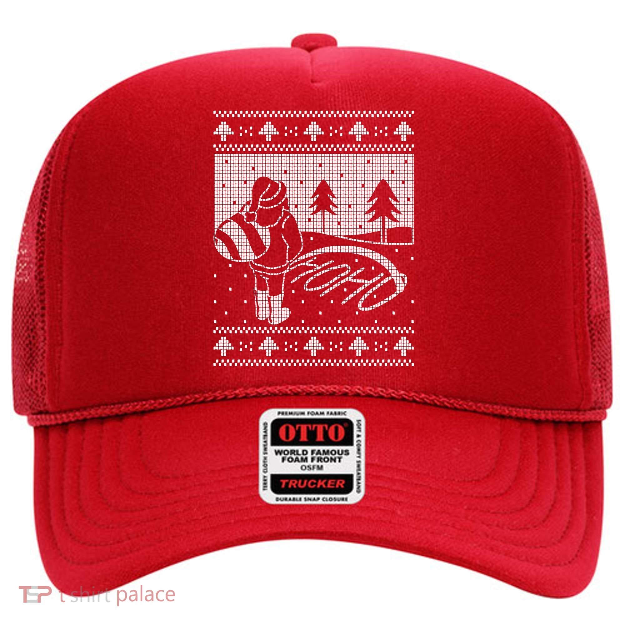 Santa Claus Funny Taking A Leak Ho Ho Ho Tree Snow Ugly Christmas Hat