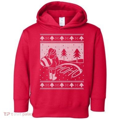 Santa Claus Funny Taking A Leak Ho Ho Ho Tree Snow Ugly Christmas Toddler Hoodie