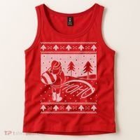 Santa Claus Funny Taking A Leak Ho Ho Ho Tree Snow Ugly Christmas Tank Top thumb 2
