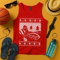 Santa Claus Funny Taking A Leak Ho Ho Ho Tree Snow Ugly Christmas Tank Top thumb 4