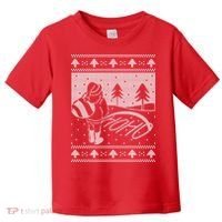 Santa Claus Funny Taking A Leak Ho Ho Ho Tree Snow Ugly Christmas Toddler T-Shirt thumb 0