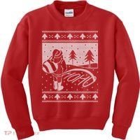 Santa Claus Funny Taking A Leak Ho Ho Ho Tree Snow Ugly Christmas Kids Sweatshirt thumb 0