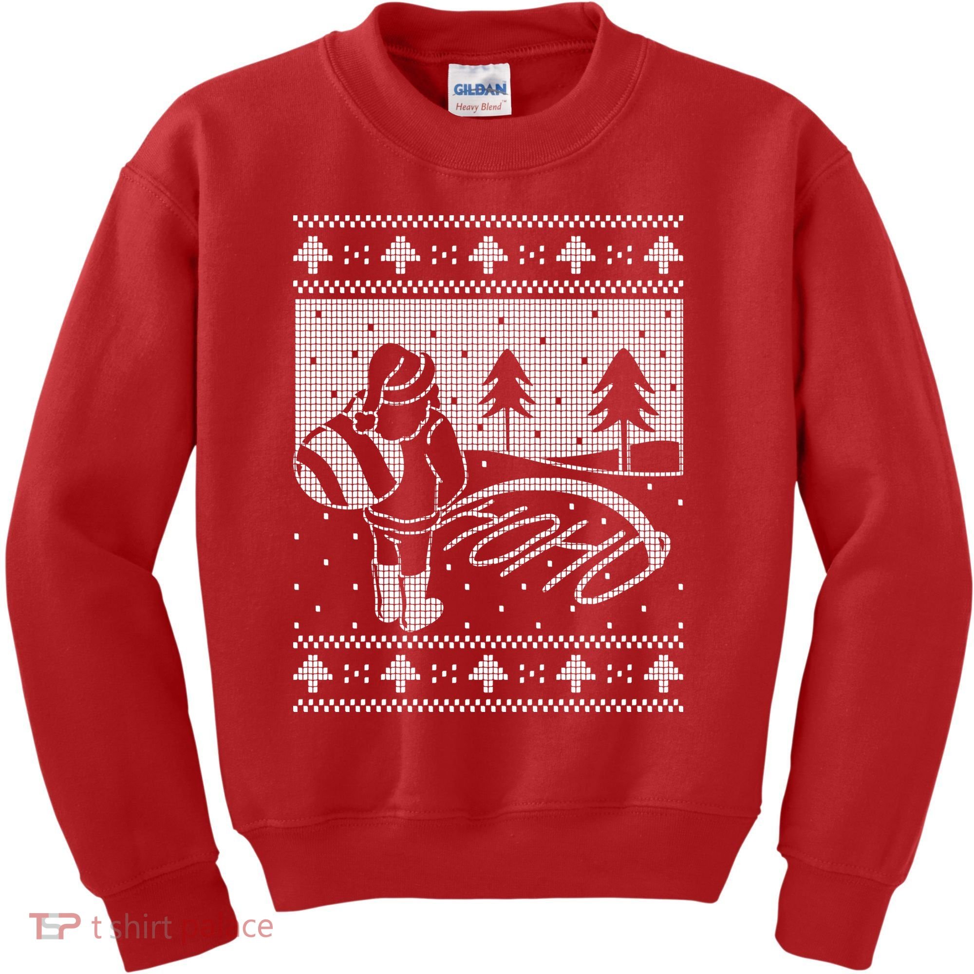 Santa Claus Funny Taking A Leak Ho Ho Ho Tree Snow Ugly Christmas Kids Sweatshirt