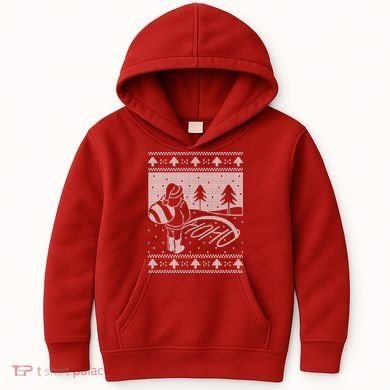 Santa Claus Funny Taking A Leak Ho Ho Ho Tree Snow Ugly Christmas Kids Hoodie