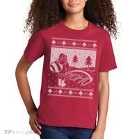Santa Claus Funny Taking A Leak Ho Ho Ho Tree Snow Ugly Christmas Kids T-Shirt thumb 2