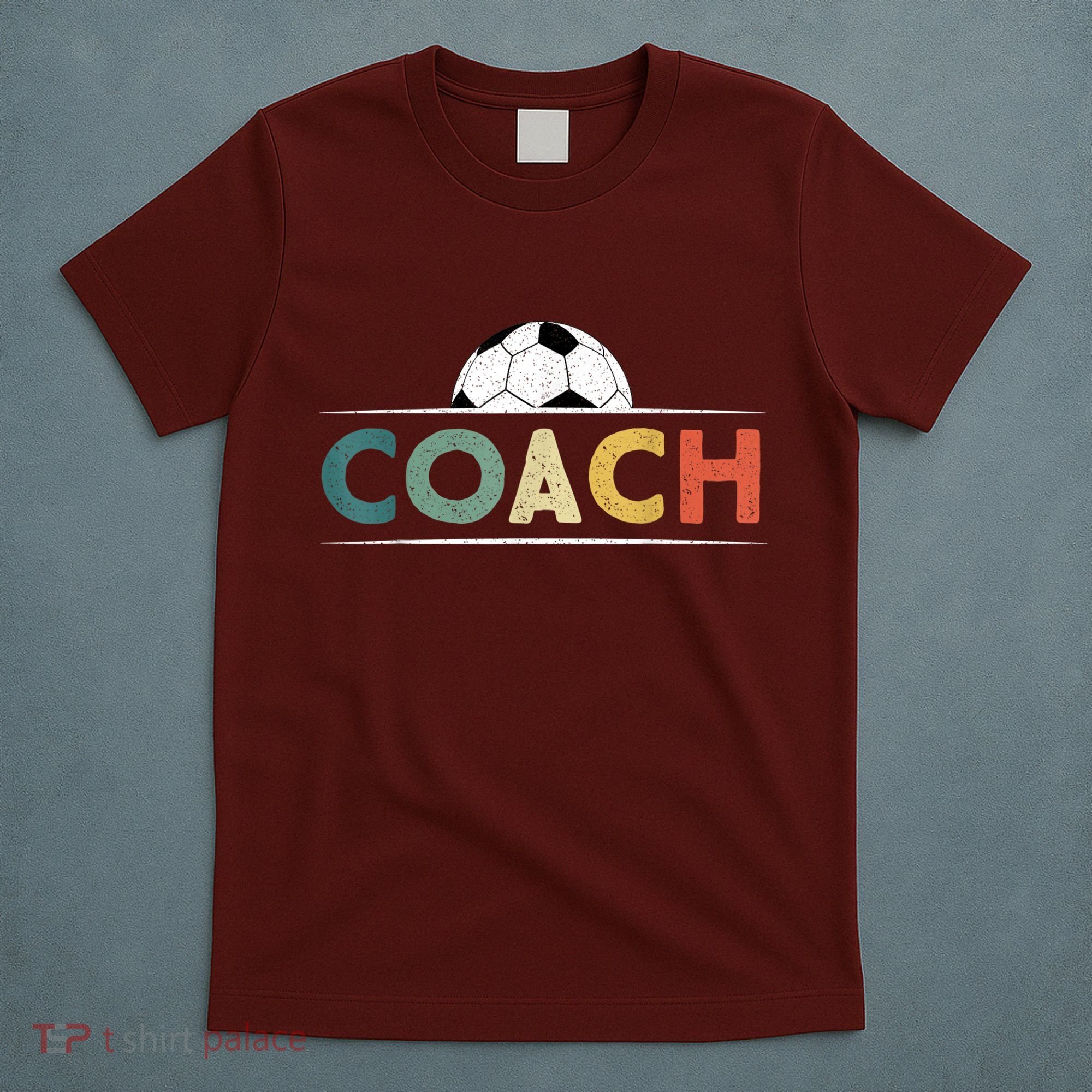 Soccer Coach Funny Retro Vintage Soccer Ball Coaching T-Shirt