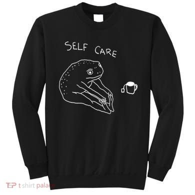Self Care | Frog Drinking Tea | Yoga Sweatshirt