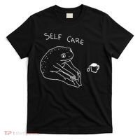 Self Care | Frog Drinking Tea | Yoga T-Shirt thumb 0