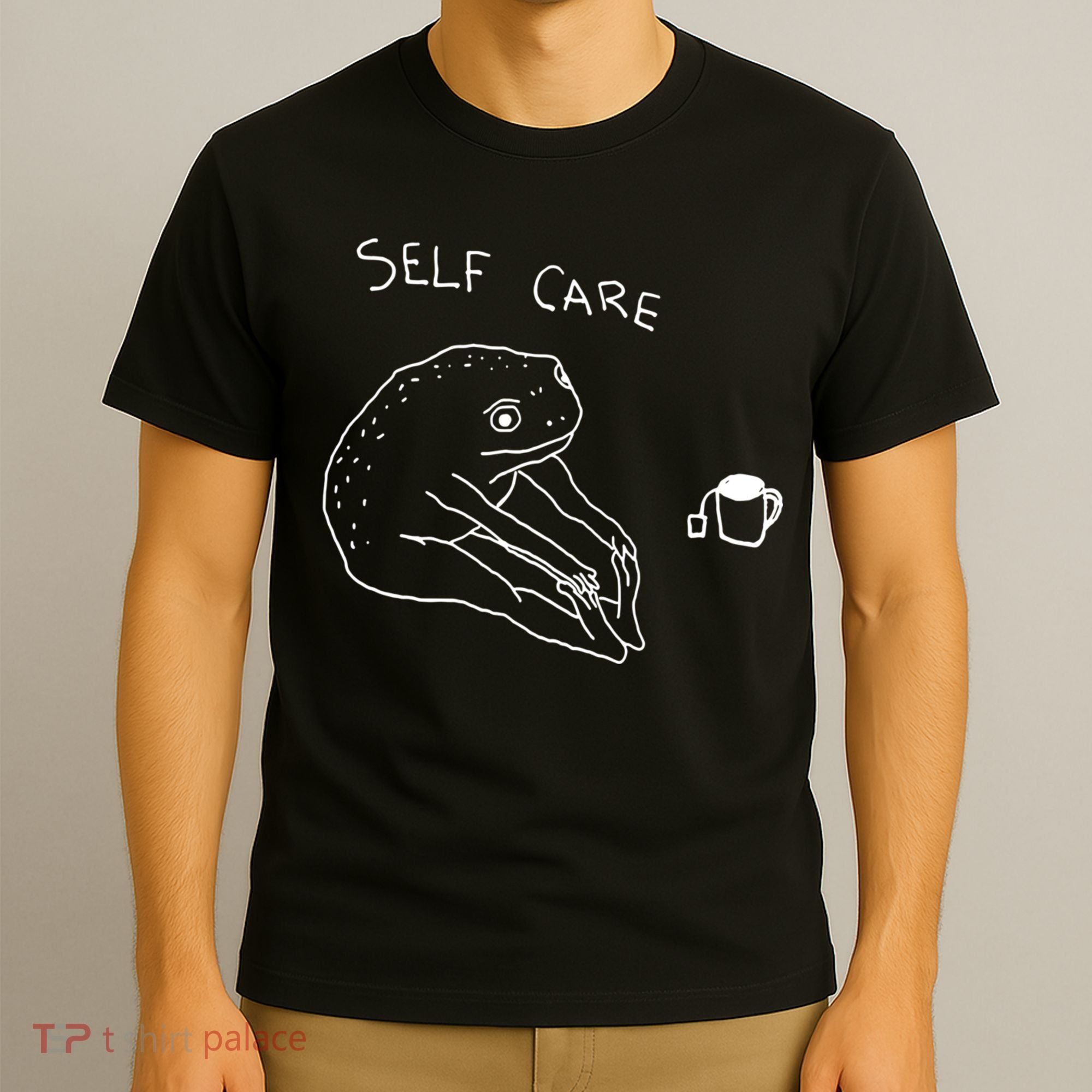 Self Care | Frog Drinking Tea | Yoga T-Shirt