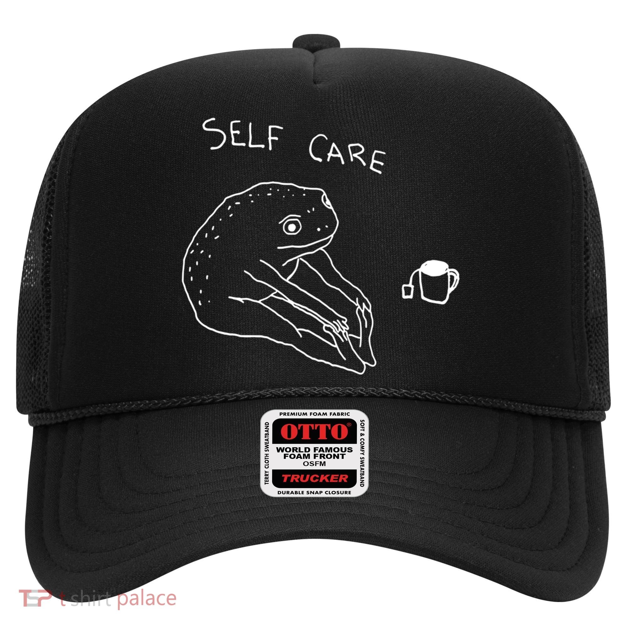 Self Care | Frog Drinking Tea | Yoga Hat